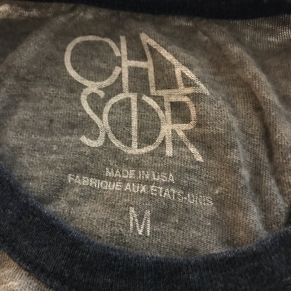 CHASER gray Rock & Roll USA racer back tank top M - Picture 4 of 5